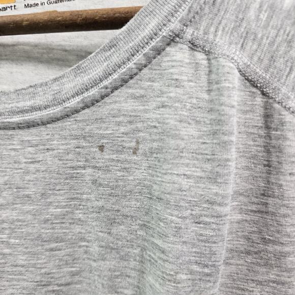 Carhartt T Shirt Mens XL Gray Pocket Relaxed Fit Short Sleeve Delmont Raglan - Picture 9 of 12